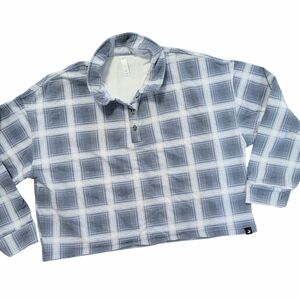 Glyder Cropped Brushed Fleece Top, Size XL